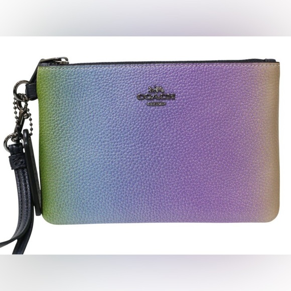 Coach Ombré Rainbow Wristlet - Picture 1 of 9